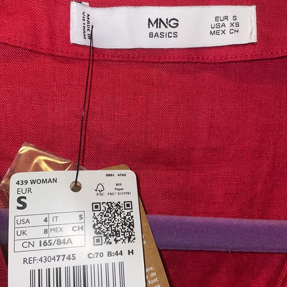 Linen Red Dress - Picture 3 of 3